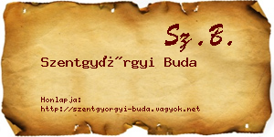 Szentgyörgyi Buda névjegykártya
